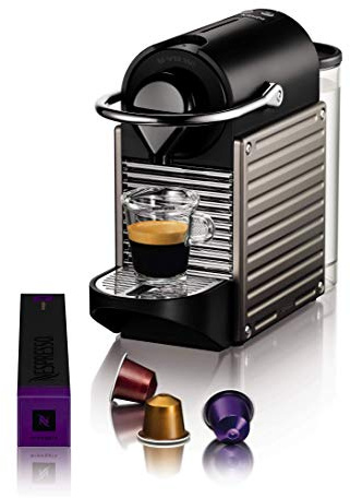 Krupes Nespresso Pixie Espressomaschine Auto-Zündung. titan