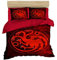 Bettwäsche-Set mit 3D-Drachen-Motiv, 100 % Baumwolle, exklusives luxuriöses und besonderes Design, Kinderbett-Set, Full/Queen-Size-Größe, Rot Orange, ohne Bettlaken oder kein Spannbetttuch, (3-teilig)
