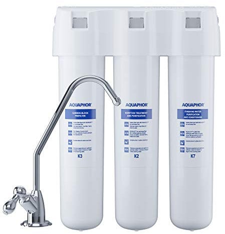 Aquaphor Crystal (Cristal) Unterspülen-Trinkwasserfiltersystem mit separatem Wasserhahn (Trinkwasserdurchflussfilter)