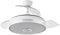 FABRILAMP ESPARTA Ventilador de techo con luz led, motor DC, color blanco, aspas retráctiles, mando a distancia, temporizador, memoria de luz, 3 tonalidades y 6 velocidades