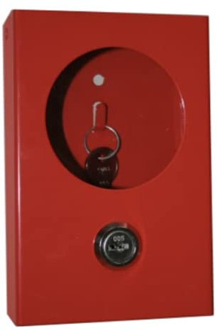 Notschlüsselkasten Schlüsselkasten mit Glasscheibe rot inkl. 2 Schlüsseln