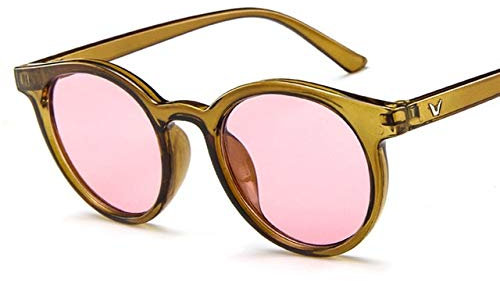 UKKD Sunglasses Sunglasses Ladies Retro Round Sunglasses Simple Girl Goggles Ladies Sun Visor Glasses Uv400 Goggles