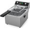TOPKITCH Friteuse électrique en acier inoxydable avec panier et couvercle, capacité de 10 l (10,5QT) friteuses à comptoir pour cuisine maison et restaurant avec minuterie de 60 minutes, 1800 W, 120 V