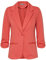 fransa FRZablazer Damen Blazer Kurzblazer Jacke mit Stretch Geraffte Ärmel mit Taschen, Größe:XL, Farbe:Rose of Sharon (171635)