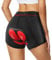 Agolu Damen Radunterhose Gepolstert Gel 3D Atmungsaktiv Fahrradunterhose Gepolstert Stoßfest Fahrradhose Rot M