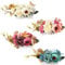 Cinaci 4 Stück künstliche Blumen-Metall-Haarkämme für Hochzeit, Braut, Kopfschmuck, Haarnadeln, Haarspangen, Dutt, Chignon, Haarschmuck für Frauen, Blumenmädchen, Bräute, Brautjungfern