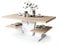 All4All Couchtisch Valerio - Wohnzimmertisch - Kaffeetisch – Tisch mit Ablagen - Esszimmertisch - Coffee Table - 110x60cm - 05 - Sonoma Eiche + Weiß