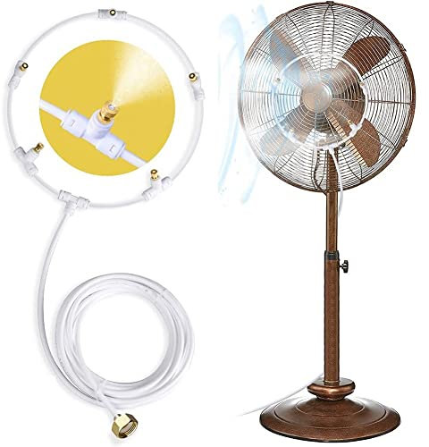 MIHTRA Outdoor Misting Fan Kit For Patio Backyard, Outdoor Fan Misting System For Patios,Water Misters For Cooling Patios,Portable Misting System For Mist Fan, Nozzles To Convert Misting Fan