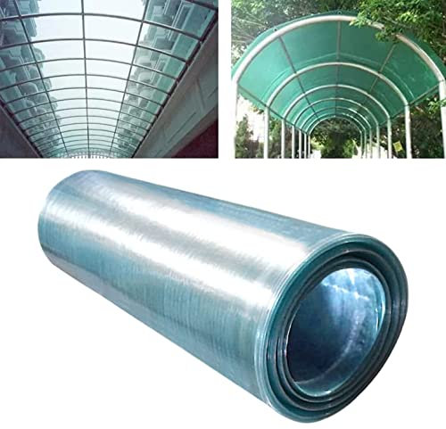 Polycarbonat Stegplatte Dachplatte,Transparente Glasfaser-Isolierplatte,Kostenloser Zuschnitt Gewächshausplatten,Ersatzabdeckung für Gewächshäuser,Pergola,Balkon (WxL: 0.7x13m(2.3x42.6ft))
