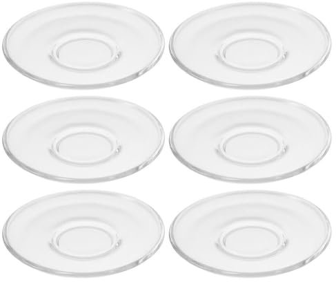 UPKOCH 6Pezzi Trasparenti per Tazze e Tazze da Tè Sottobicchieri Decorativi per Design e Ristoranti Tè