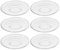 UPKOCH Platos De Vidrio Transparente 6 Piezas Platos De Café Transparente Platos Redondos Para Tazas Platos Snack Café Platos De Té Platos De Postre Para La Cocina De Casa