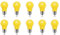 ZFQ 10er Pack Farbige 3W LED Glühbirnen, Exquisite Birnenform E27 Beleuchtung Glühbirnen, bunte glühbirnen, AC220V, Gelb, für Party Halloween Hochzeit Weihnachten Bar Weihnachtsdekoration
