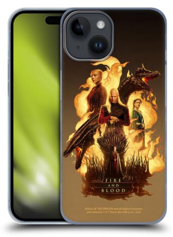 Head Case Designs Offizielle House of The Dragon: Television Series Feuer Und Blut Kunst Harte Rueckseiten Handyhülle Hülle Huelle kompatibel mit Apple iPhone 15