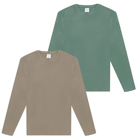 The Essentials Wardrobe Mens TEW 2 Pack LS T- Shirt - Assorted - 1 - Medium