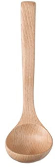 Louche en acier Ménage en bois massif Grande soupe en bois long manche cuillère cuillère cueillette grande louche Cuillère de cuisson et de service pour la soupe (Color : D)