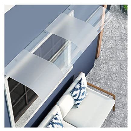 Tettoia per porta, finestra, veranda, tettoia per portico, vetro trasparente in policarbonato, protezione solare, protezione antipioggia, protezione anti-UV, protezione antispruzzo, su misura (p