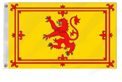 Flagmax Scotland Flag with Eyelets - 5ft x 3ft Durable Scottish Flag Featuring Scotland Lion - Ideal for Indoor and Outdoor Display and to celebrate Scottish culture