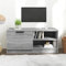 QJBSAVVA TV-Schrank, Tv Highboard Tv Table Tv Eckschrank Tv Lowboard Geeignet für Fernseher Schlafzimmer Den Flur Kleine Räume Grau Sonoma 80x35x36,5 cm Holzwerkstoff