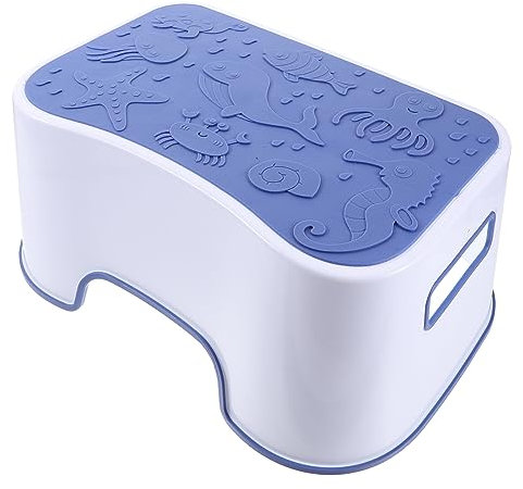Hohopeti Badezimmerhocker Aus Pp-material Tritthocker Für Toilette Fußhocker Mit Rutschfester Oberfläche Kinderstuhl Für Bad Praktischer Hocker Für Heimgebrauch