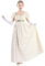 CR ROLECOS Robe victorienne régence pour femme, robe de bal Bridgerton bouffante avec gants, Fleur beige., XL