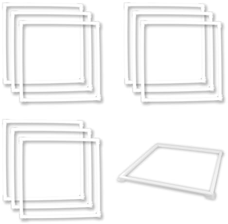LUXULA 10er Pack beleuchteter LED Rahmen 62x62cm, 40W 4000lm, 4000K | steckbarer Leuchtrahmen, inkl. 230V Netzteil, Lichtdesign, Alternative zum LED-Panel, Rasterleuchte, Einbaulampe