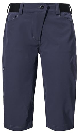 Schöffel Damen Capri Pants Style Keitele WMS, schnell trocknende Radhose mit 4-Wege-Stretch, Dreiviertel Hose mit radspezifischer Passform und elastischem Bund
