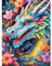 Diamond Painting Drachen-5D Diamond Painting Erwachsene,Drachen Diamond Painting Bilder für Home Wand Dekor(30x40cm)