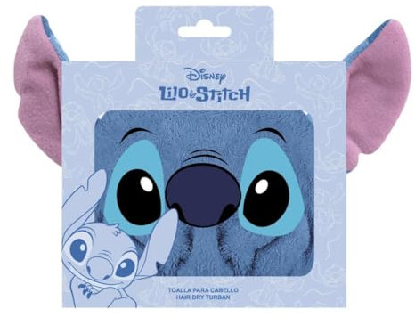 CERDÁ LIFE'S LITTLE MOMENTS Stitch Haartuch, schnell trocknend und weich, Stitch Deal Handtuch für Frauen und Mädchen, saugfähig und rutschfest
