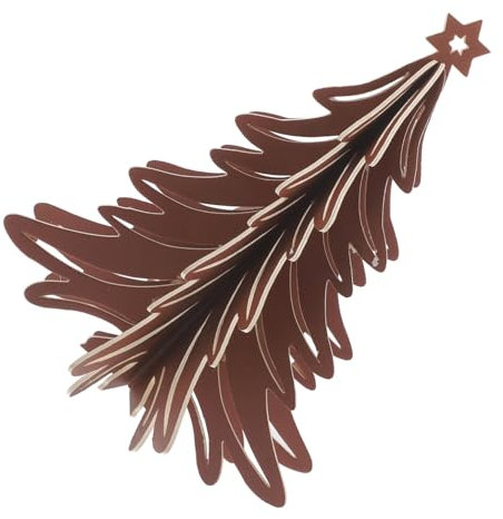OUNONA 2 Piezas árbol de Navidad de Papel Modelo de árbol de Navidad árbol en Miniatura Decoraciones Centro de Mesa navideños Decoracion Escritorio árbol de Navidad 3D Coffee
