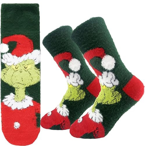 A+ Prime Grinch Gemütliche Socken Damen, 37-42
