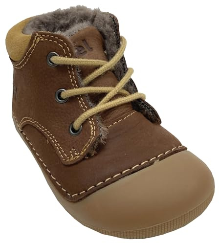 KOEL Weiche, knautschige Lammwoll gefütterte Barfußschuhe Schnürer Modell AVA Farbwahl (510 Chocolate, EU Schuhgrößensystem, Kleinkind, Numerisch, Breit, 23)