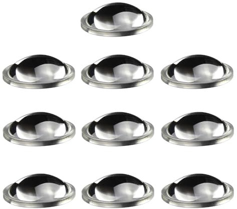 10 Stück Flache Konvexe Linse, Durchmesser 23mm Höhe 8mm Halbkreisförmige Optische Konvexe LED-Kondensorlinse für Fahrradscheinwerfer, Fokussierende Taschenlampen, Spotlights