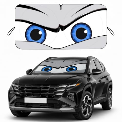 Car Windshield Sun Shade, Universal Fit Midsized Sedan SUV, Cool Gray