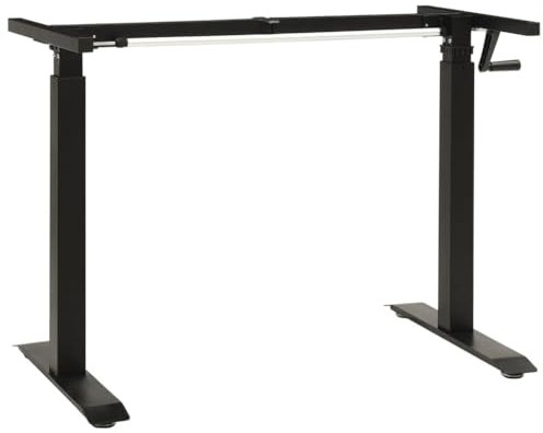 Myheimly Schreibtisch Gestell Manuell Höhenverstellbar Handkurbel Tischgestell Arbeitstisch Schreibtischgestell Schreibtischrahmen Schwarz