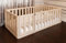 Mandrele - Montessori Bett, Bodenbett mit Türen, Rausfallschutz Bett, Kinderbett, Holzbett mit Bettgestell für Jungen und Mädchen, Laufstall, Laufgitter, 160x80cm, Weiß