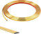5M Moulure Décorative Autoadhésive Bord de Papier Peint Carrelage Miroir Mur Plafond Armoire Baguette de Finition PVC Bandes de Calfeutrage Bande Décoration Murale,10mm Doré