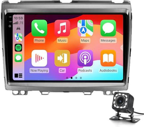 Estereo De Automóvil Inalámbrico De 9 para Ma-zda 8 Mpv 2011-2015 Carplay & Android Auto Con Cámara De Respaldo, Receptores De Audio De Automóvil Portátiles De Pantalla Táctil, En(Color:8-Core 2+32G)