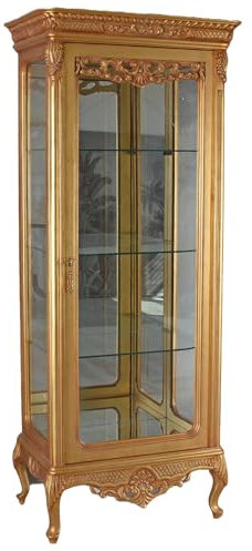 Barock Vitrinenschrank Antik Vitrine Barockschrank Gold Glasvitrine cat910 Palazzo Exklusiv