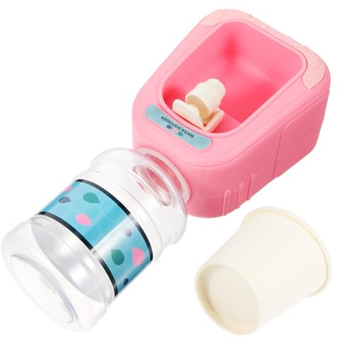 INOOMP Simuliertes Wasserspendermodell Kleiner Wasserspender süßer Mini-Wasserspender Mini-Spender für Wasserkühler Wasser Mini-Wasserspender Mini-Tischwasserspender Plastik Rosa