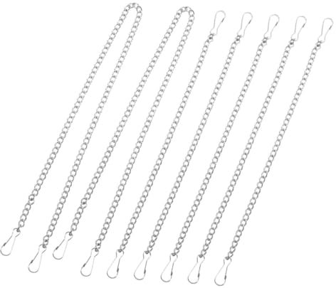 Yardenfun 7Pcs Stained Glass Hanging Chain with Hooks Lengths for Bird Feeders Billboards Window Displays Stylish and Efficient Sign Hanging
