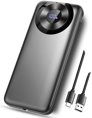 Power Bank 10000mAh, 22,5W USB-C Schnellladefunktion Powerbank, Externe Handyakkus PD3.0 QC 4.0 USB C-EIN/Ausg, Tragbares Ladegerät mit LED Display für iPhone 17/16/15 Pro, Samsung, Xiaomi, iPad etc