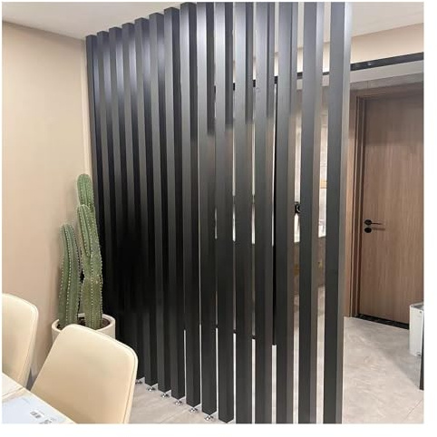 Cloison Séparation Aluminium,Séparateur de pièce à Lattes,Cloison Séparation Poteau Intérieur, Separation de Piece for Entrée, Restaurant, Bureau, Colonne Décoration(6root,135cm/53.1in/4.42ft)