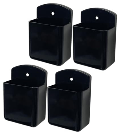 VICASKY Support Mural Adhésif pour Télécommande de Climatiseur 4 Pièces, Organisateur de Rangement Mural en Plastique Robuste, Installation sans Perçage pour Salon et Bureau, Support