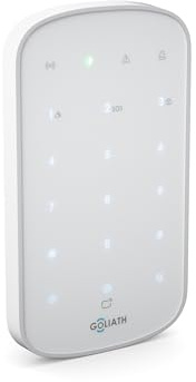 GOLIATH Basic Alarm KeyPad, 868 MHz AirShield Funktechnologie, Kabelloses Tastenfeld mit RFID-Unterstützung, 1200 m Reichweite, LED-Statusanzeige, Schnellalarm-Tasten, inkl. 4X AA Batterien