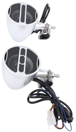 SUNGOOYUE Haut-Parleur de Moto ATV, Système Stéréo de Guidon Bluetooth étanche avec Haut-parleurs Pleine Fréquence de 3 Pouces, Lecture de Disque U, pour Diamètre de Guidon de 22 à 30 Mm
