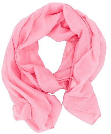 DOLCE ABBRACCIO by RiemTEX WILD CAT Damen Schal Halstuch Tuch aus Chiffon für Frühling Sommer Ganzjährig (Rosa)