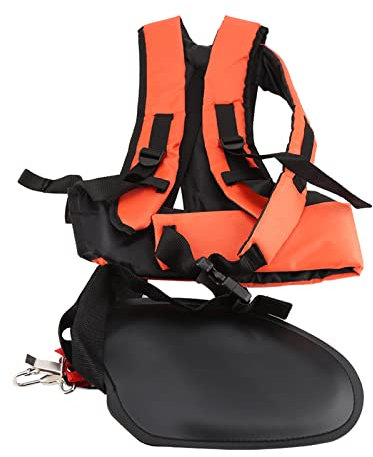 Arnés Profesional Acolchado para desbrozadora con protección Lumbar Trimmer Shoulder Strap Máquina de jardinería Que se Ajusta con Carry Hook Brush Cutter Arnes Desbrozadora Doble Correa de Arnés