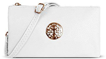 Craze London Women's Small Clutch Bag Cross Body Shoulder Bag with Wristlet Long Cross Shoulder Adjustable Strap