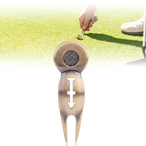 Professionelle Pitchgabel für Golfplätze & Rasenpflege - Robustes Pitch Repair Tool mit präzisem Ballmarker perfekte Grüns, Rasenreparatur und optimale Platzpflege Unverzichtbare Pitching Gabel Green