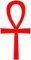 Samunshi® Aufkleber Ankh Tatzenkreuz Kanonenkreuz für Auto Motorrad in 11 Größen und 25 Farben (2x4cm hellrot)